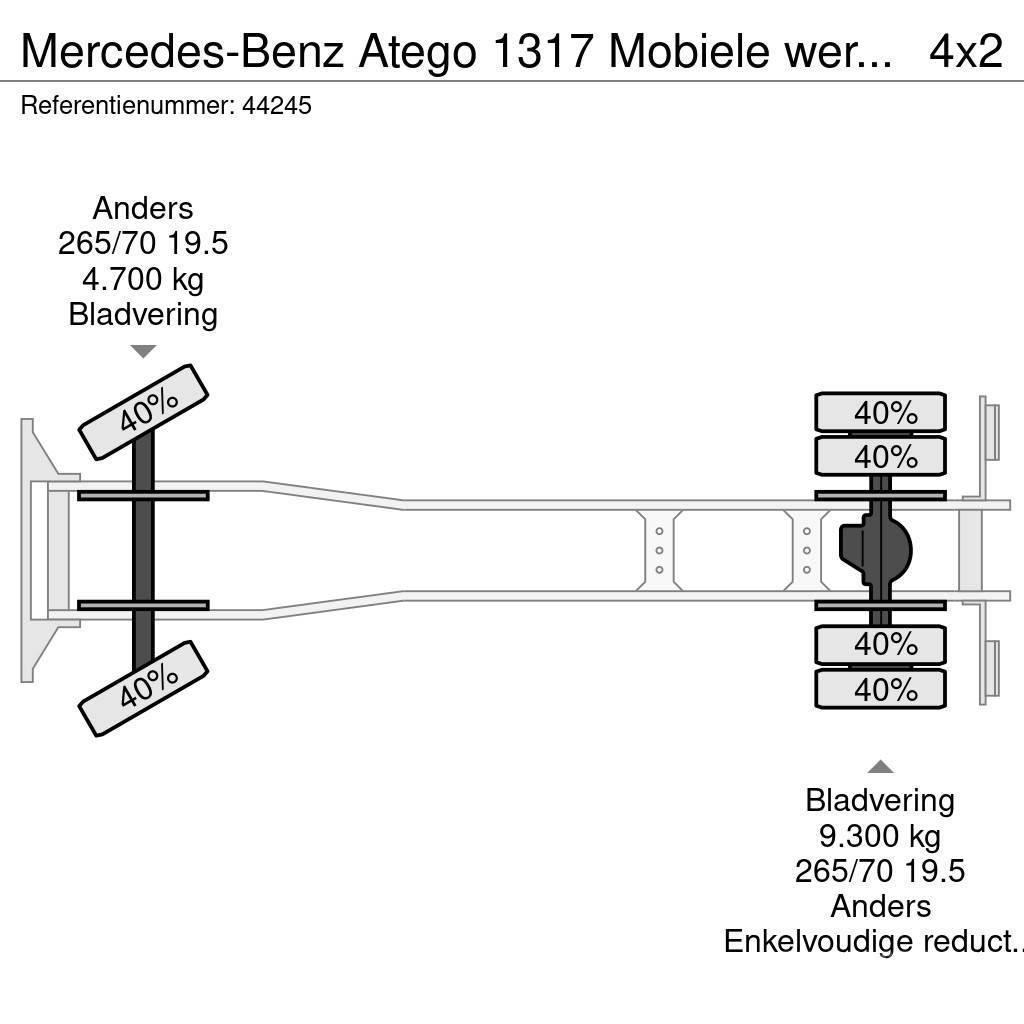 Mercedes-Benz Atego 1317 Mobiele werkplaats + ROM zuigtank Dobozos teherautók