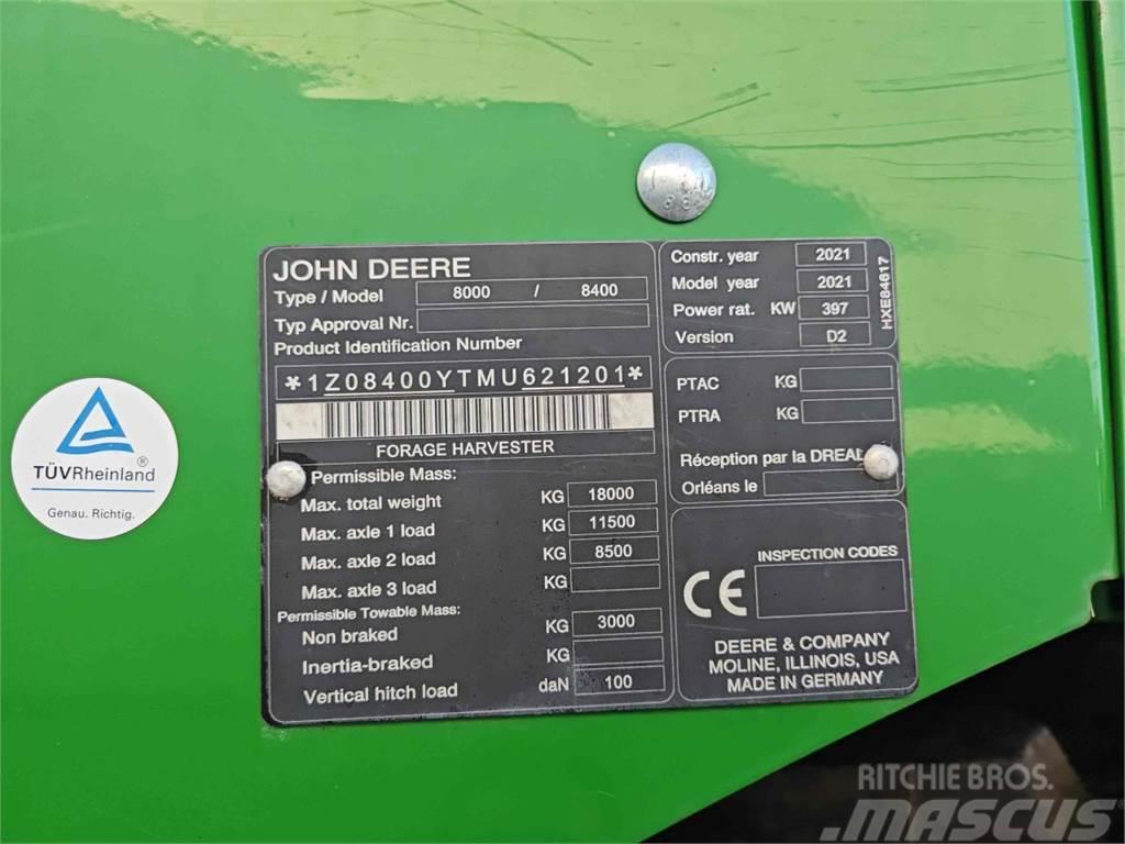 John Deere 8400i Önjáró szecskázók