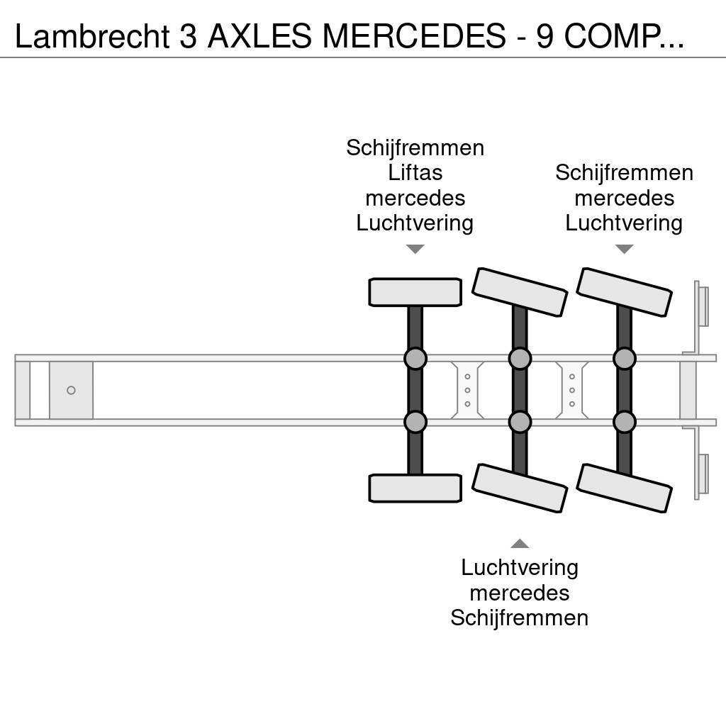  Lambrecht 3 AXLES MERCEDES - 9 COMPARTMENTS - FOOD Tartályos félpótkocsik