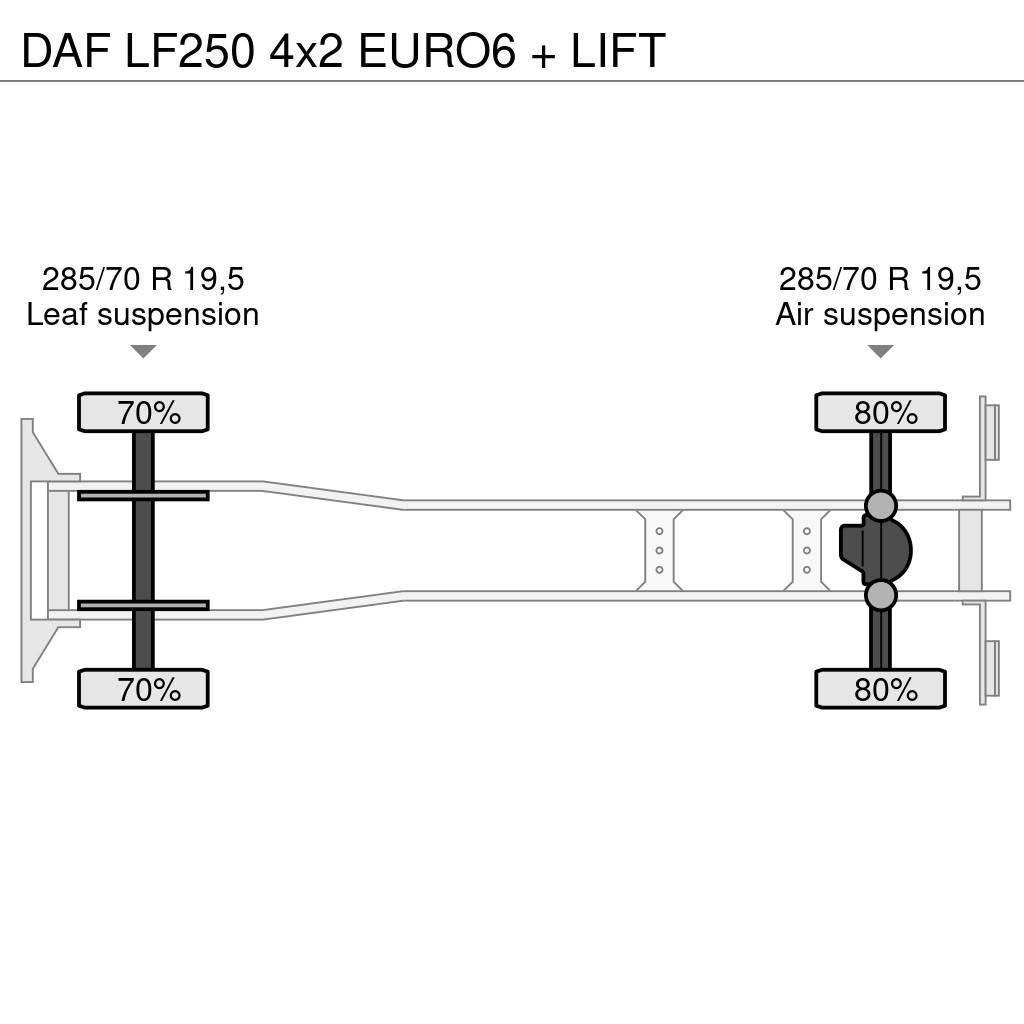 DAF LF250 4x2 EURO6 + LIFT Dobozos teherautók