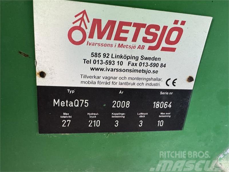 Metsjö MetaQ 75 Skiftelandsvogn Mezőgazdasági Általános célú pótkocsik