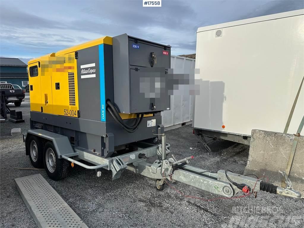 Atlas Copco QAS80 diesel generator/aggegate on trailer Egyéb alkatrészek
