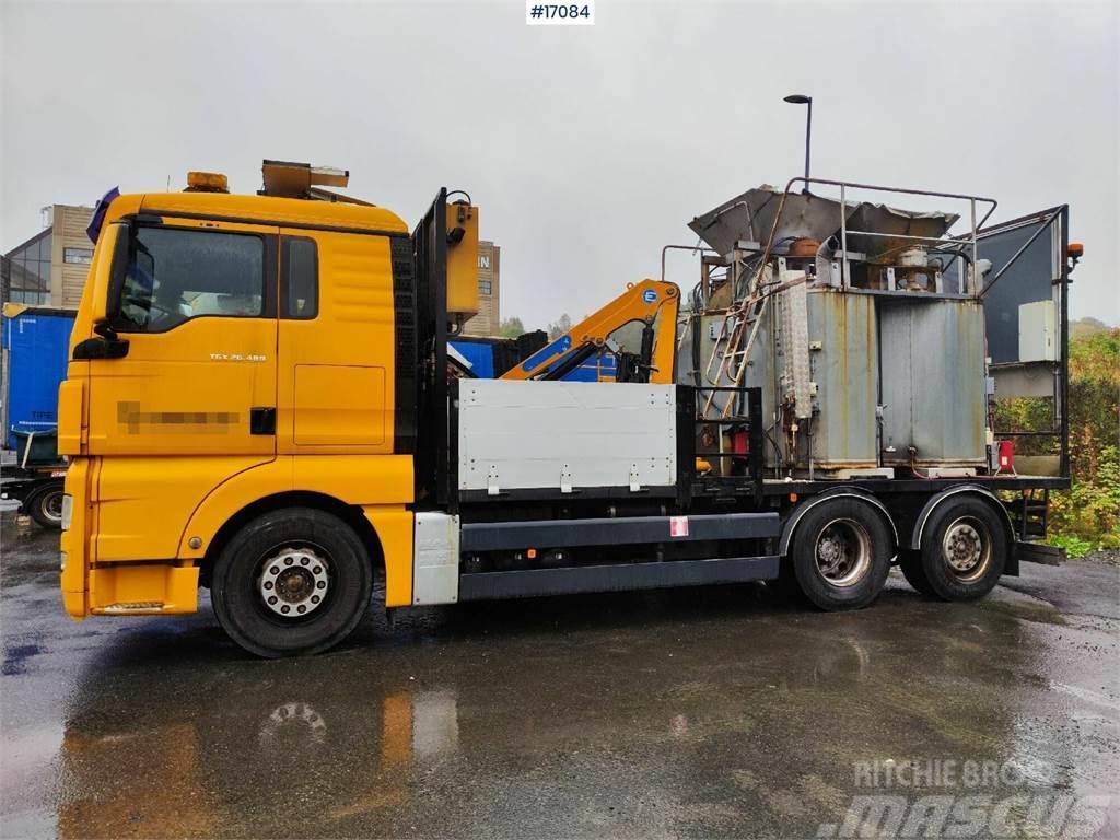 MAN TGX 26.480 Boiler truck with crane. Rep object Közúti karbantartó haszongépek
