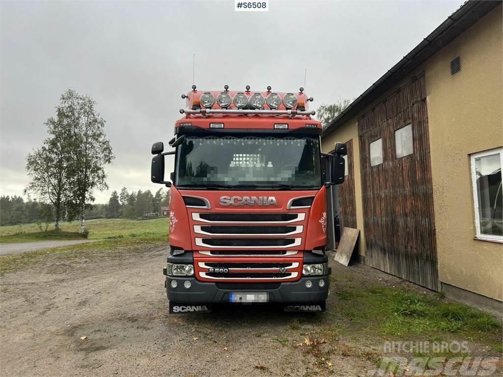 Scania R560 Timber Truck with trailer and crane Rönkszállító teherautók