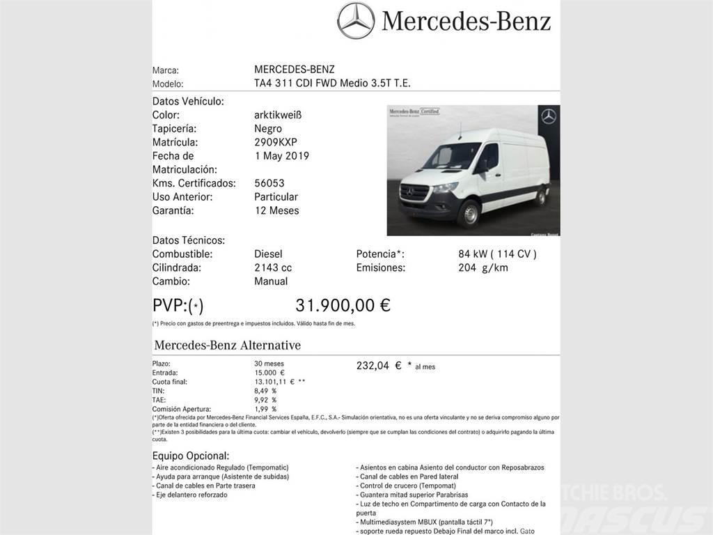 Mercedes-Benz Sprinter 311 CDI MEDIO 3.5T T. ALTO Transporterek
