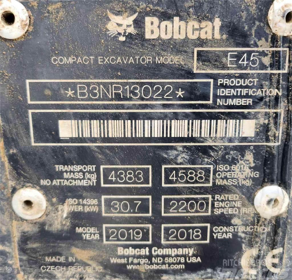 Bobcat E45 + 3 Buckets Lánctalpas kotrók