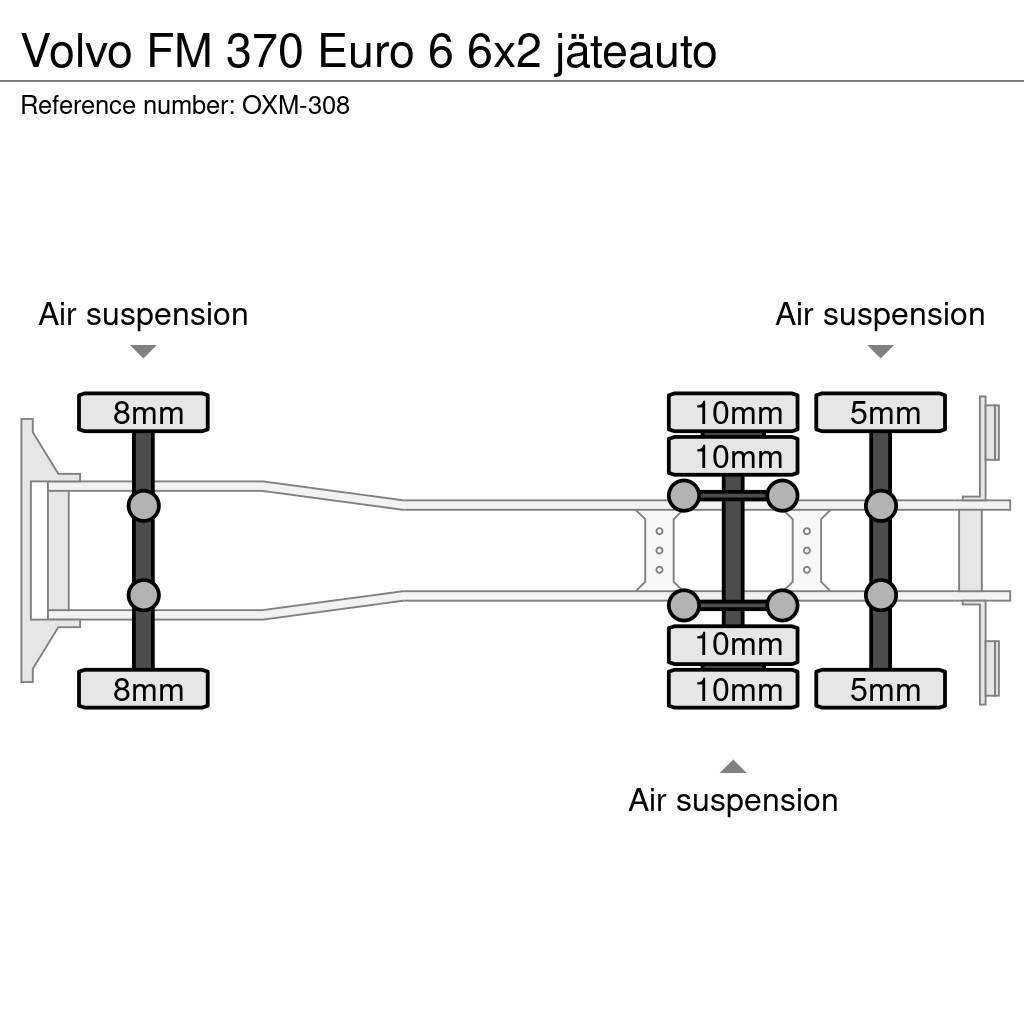 Volvo FM 370 Euro 6 6x2 jäteauto Hulladék szállítók