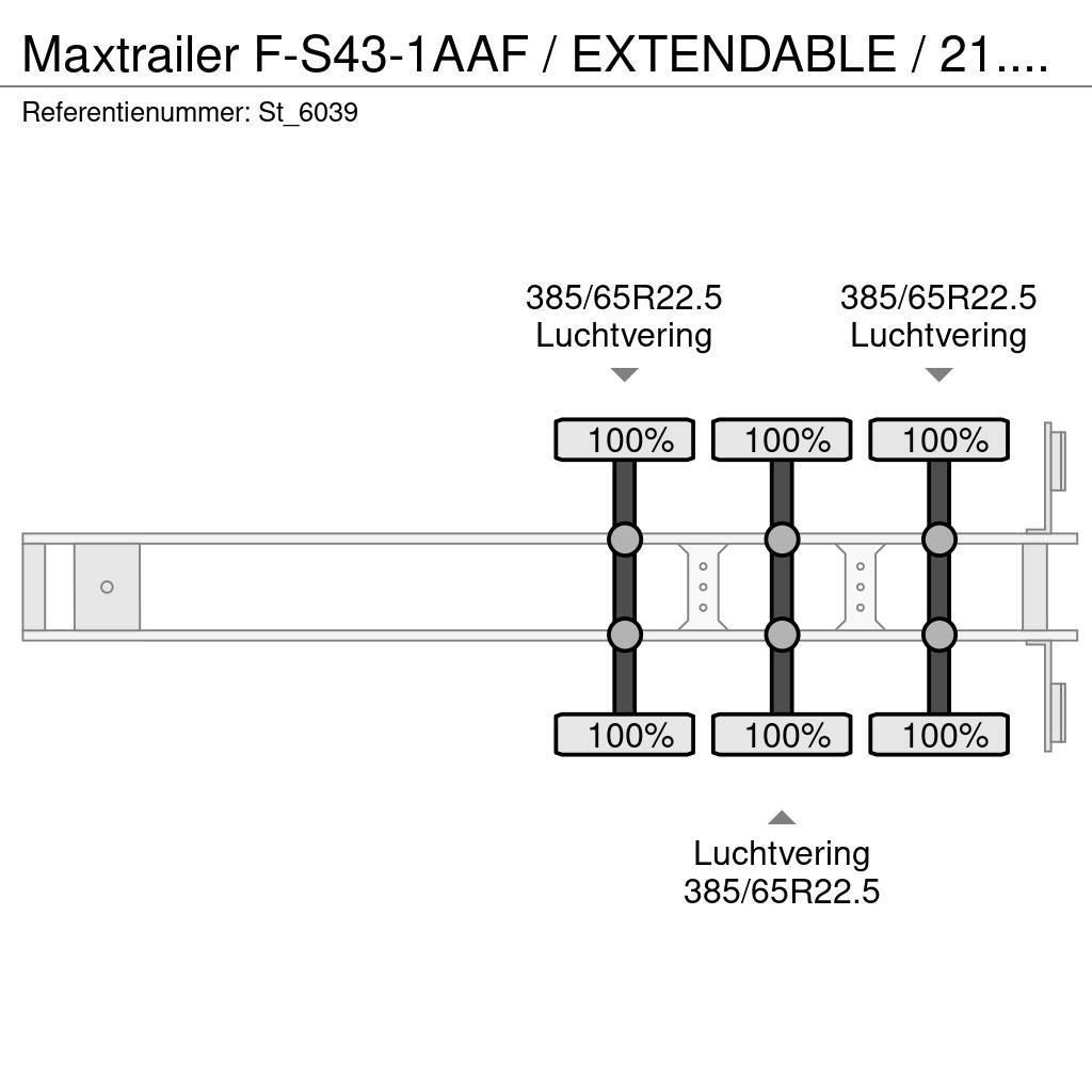 MAX Trailer F-S43-1AAF / EXTENDABLE / 21.10 mtr / TE KOOP - TE Egyéb - félpótkocsik