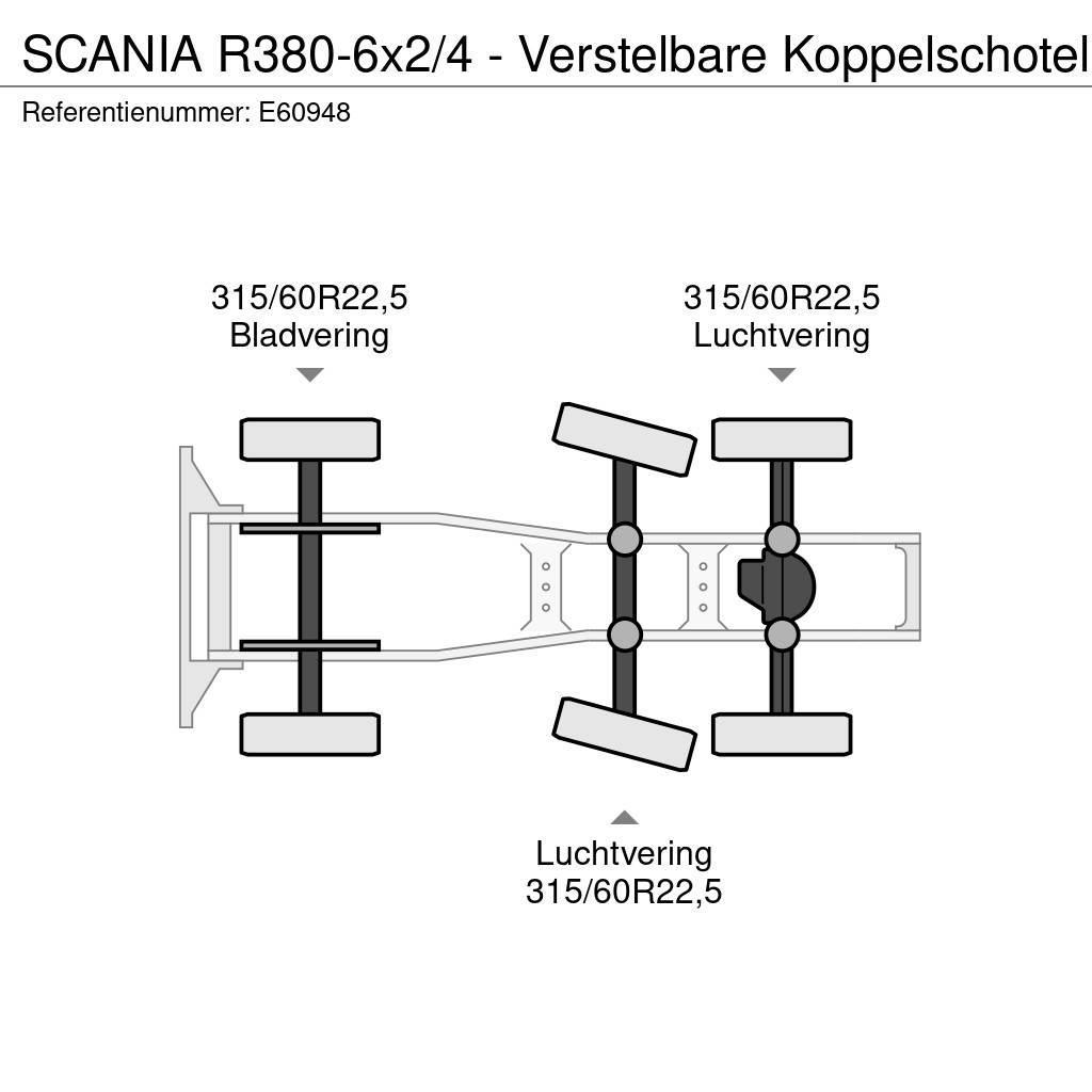 Scania R380-6x2/4 - Verstelbare Koppelschotel Nyergesvontatók