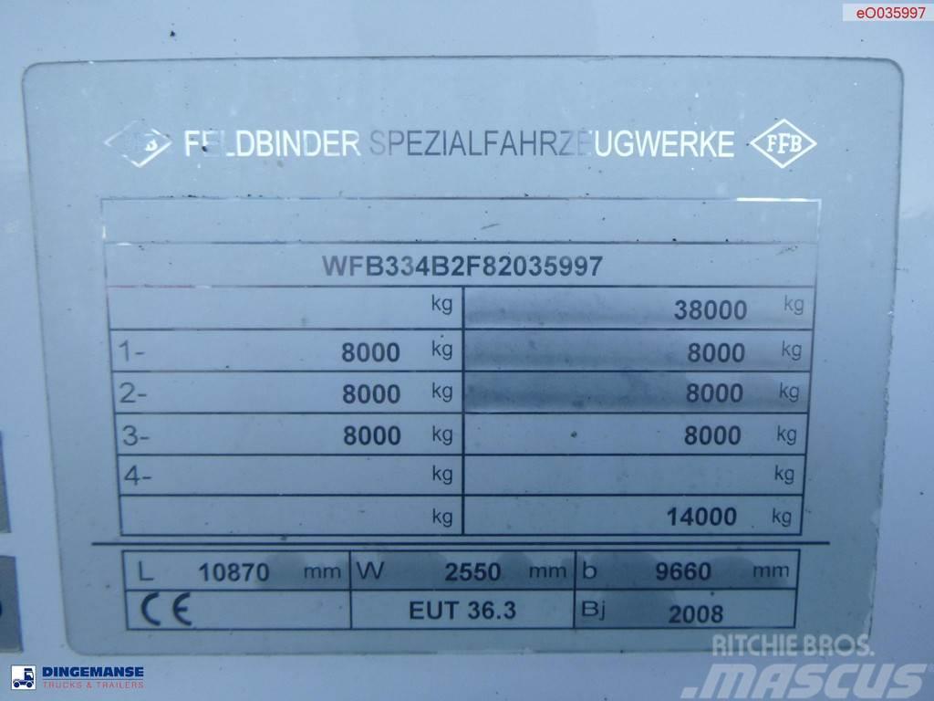 Feldbinder Powder tank alu 36 m3 / 1 comp + compressor Tartályos félpótkocsik