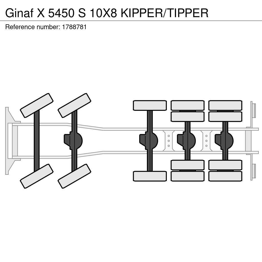 Ginaf X 5450 S 10X8 KIPPER/TIPPER Billenő teherautók