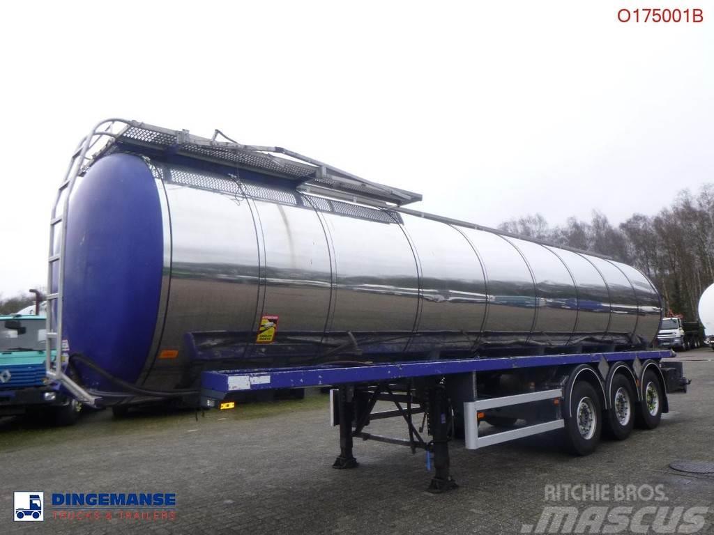 EKW Heavy oil tank inox 32.6 m3 / 1 comp Tartályos félpótkocsik