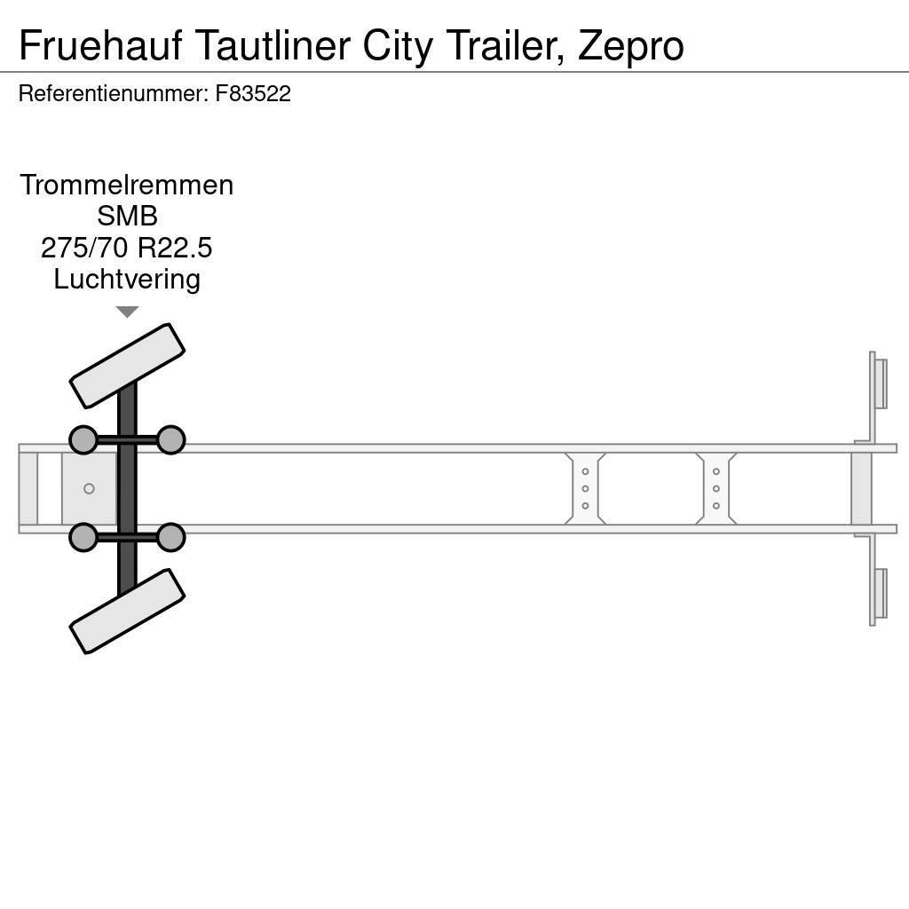 Fruehauf Tautliner City Trailer, Zepro Elhúzható ponyvás félpótkocsik