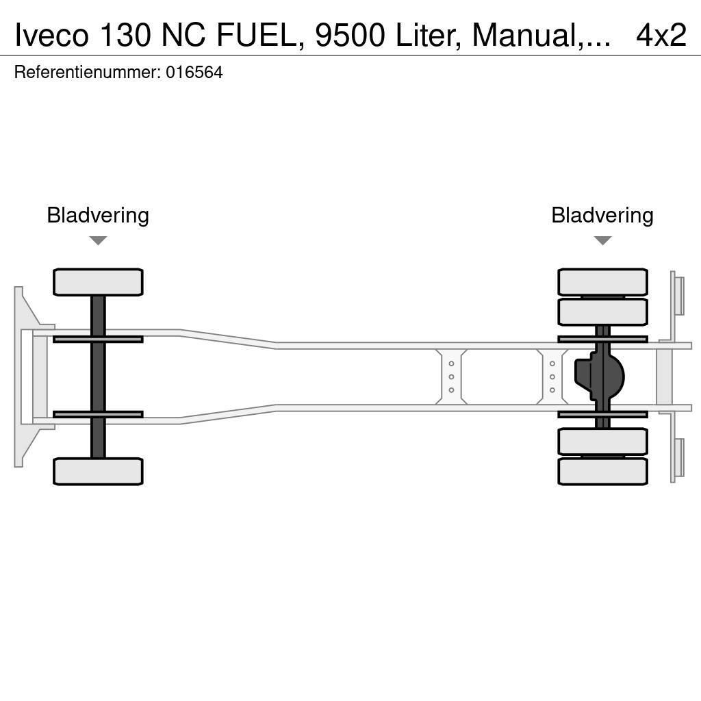 Iveco 130 NC FUEL, 9500 Liter, Manual, Steel suspension Tartályos teherautók