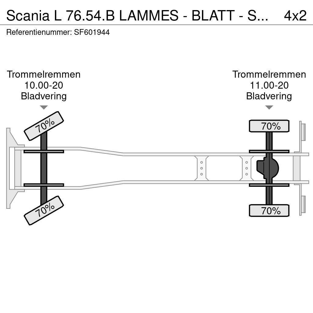Scania L 76.54.B LAMMES - BLATT - SPRING Platós / Ponyvás teherautók