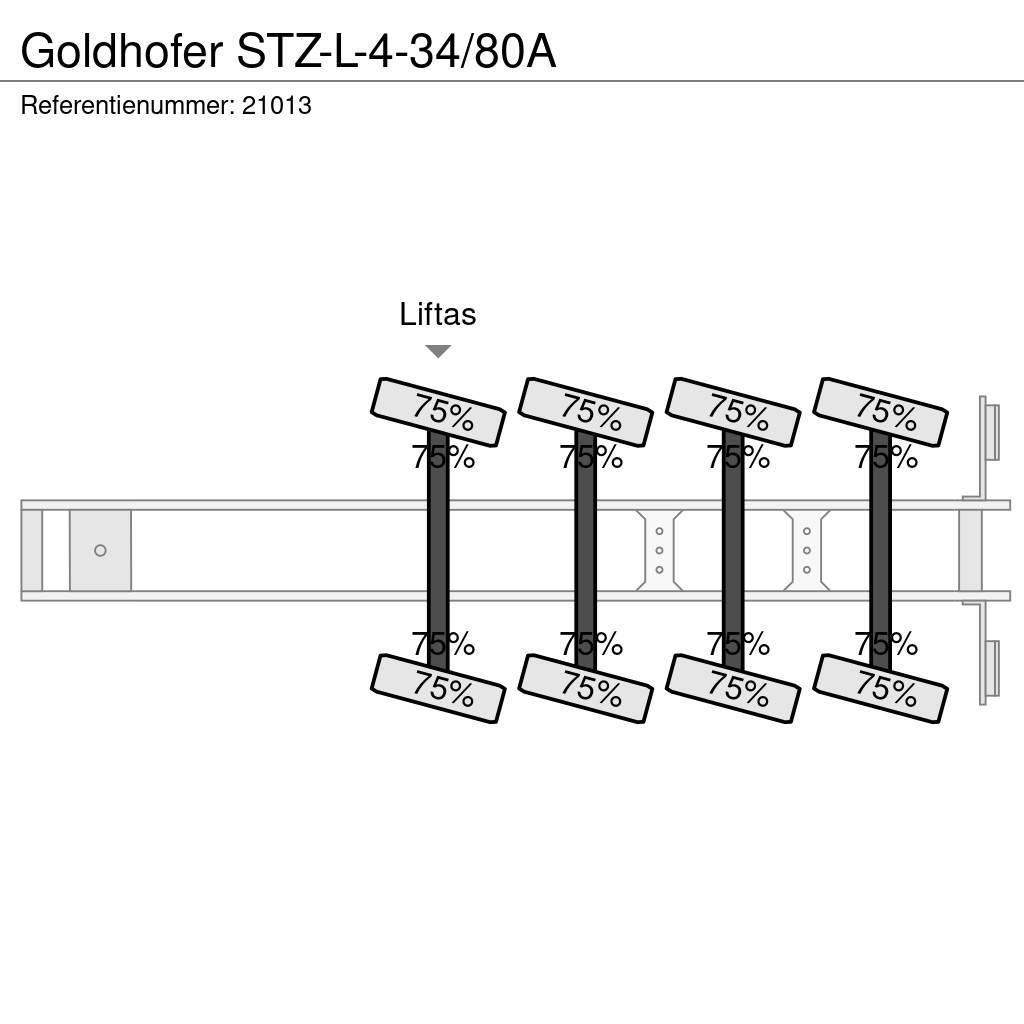 Goldhofer STZ-L-4-34/80A Mélybölcsős félpótkocsik