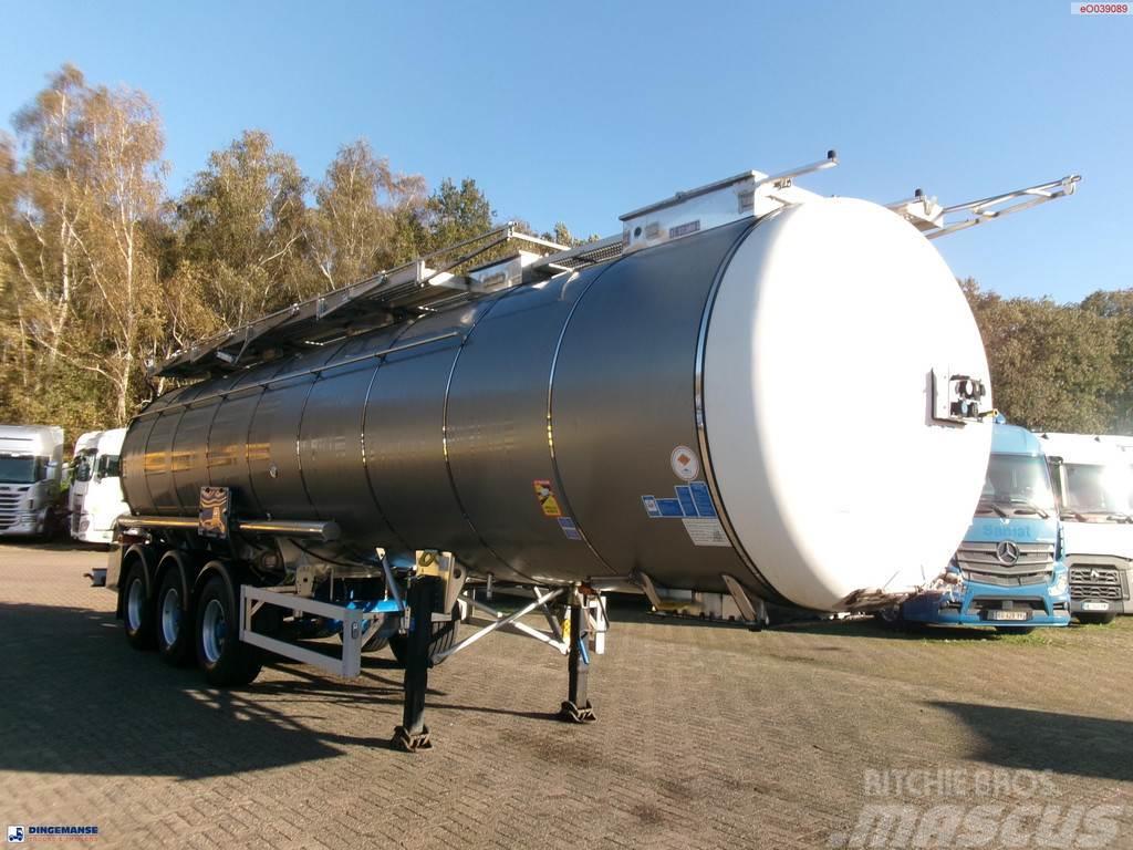 Feldbinder Chemical tank inox 37.5 m3 / 1 comp Tartályos félpótkocsik