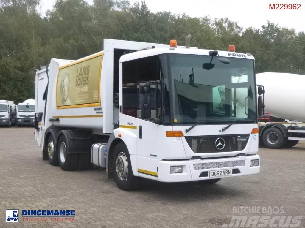 Mercedes-Benz Econic 2629 6x2 RHD Faun Variopress refuse truck Hulladék szállítók