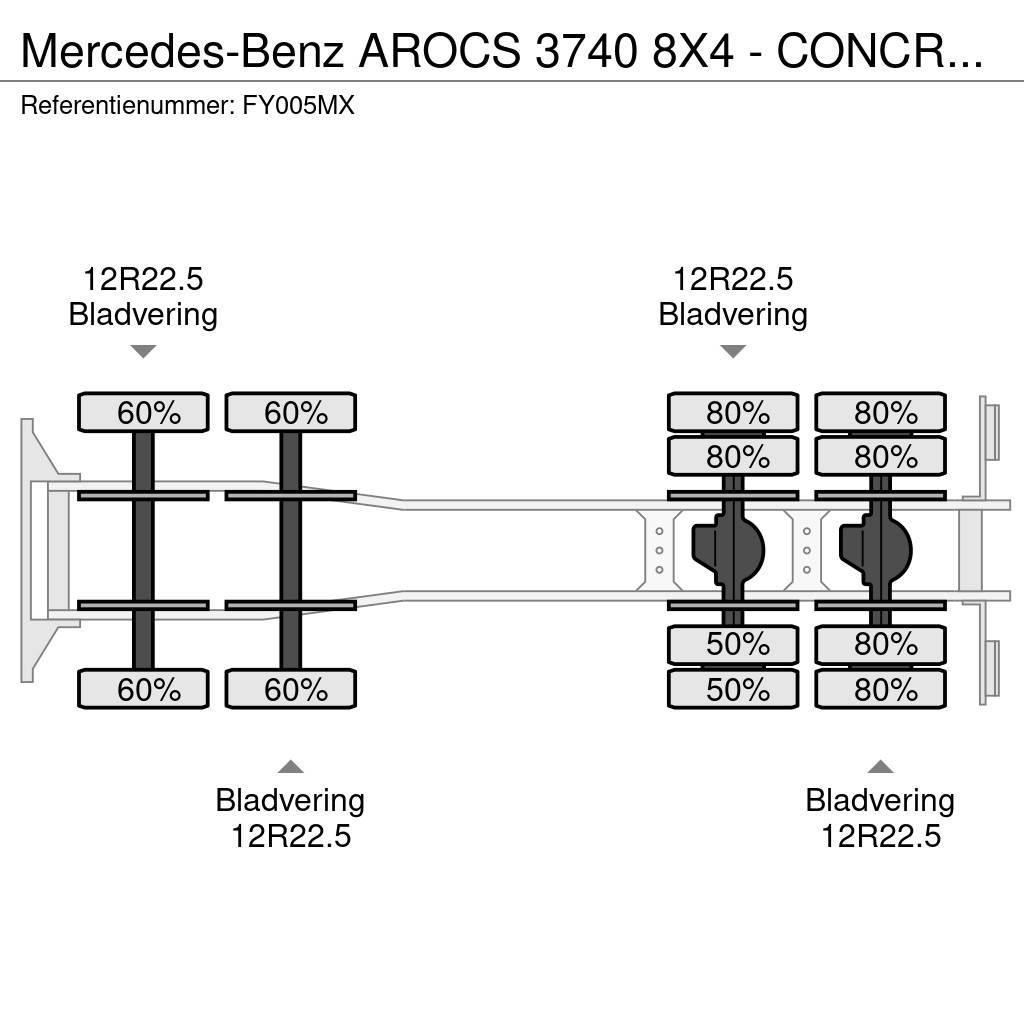 Mercedes-Benz AROCS 3740 8X4 - CONCRETE MIXER 9 M3 EKIPMAN Betonkeverők/Betonpumpák