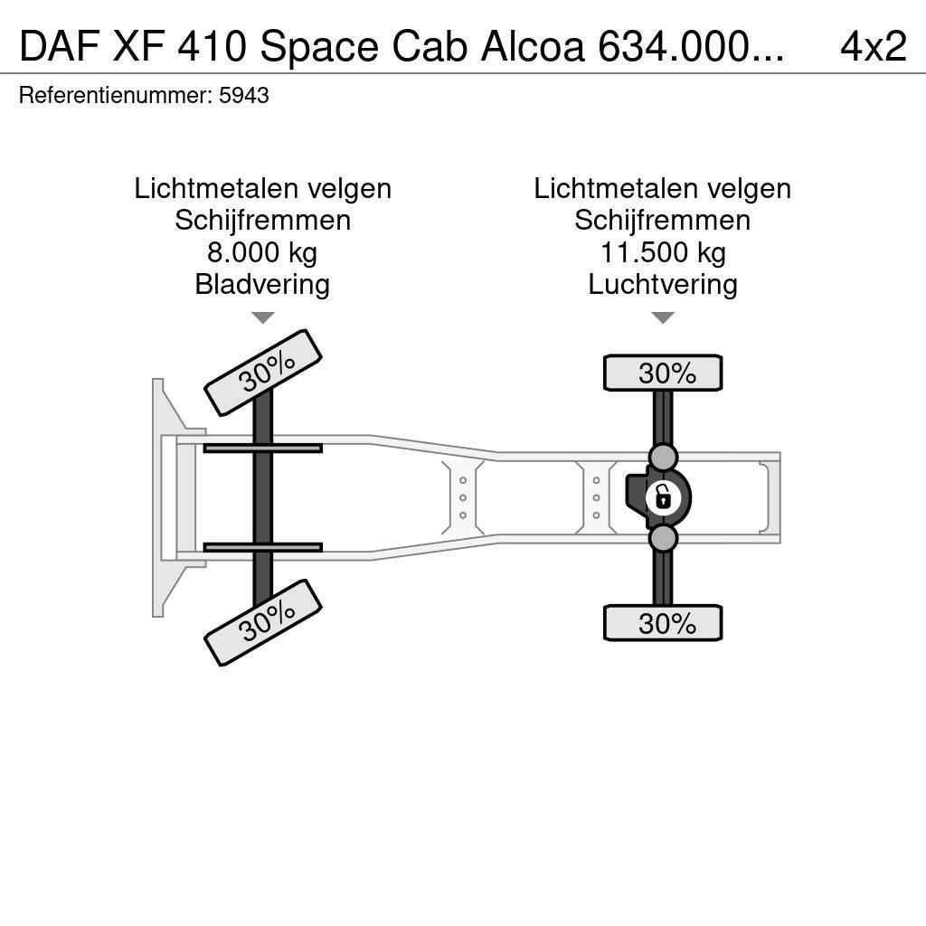 DAF XF 410 Space Cab Alcoa 634.000KM NEW ad-blue pump Nyergesvontatók
