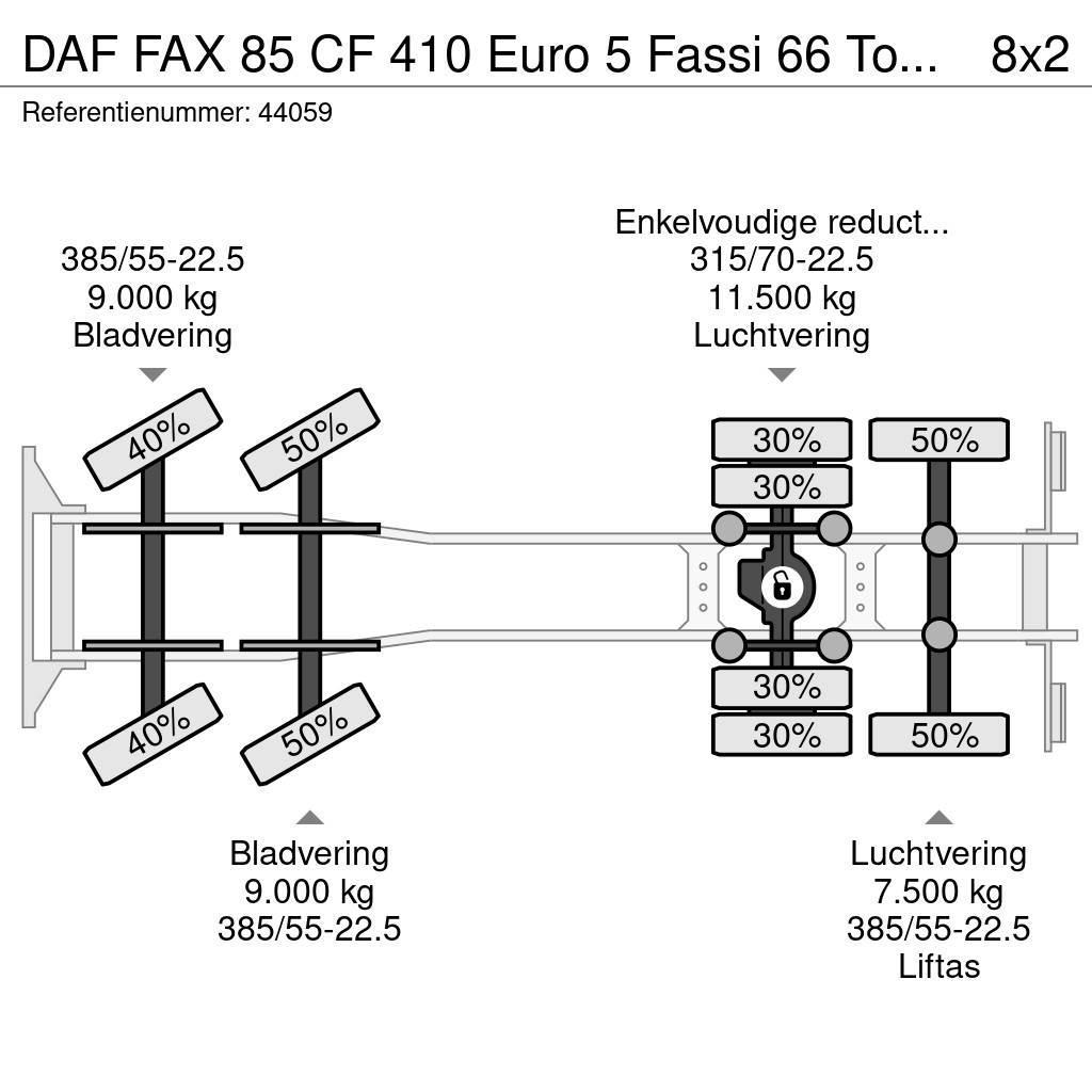 DAF FAX 85 CF 410 Euro 5 Fassi 66 Tonmeter laadkraan Terepdaruk