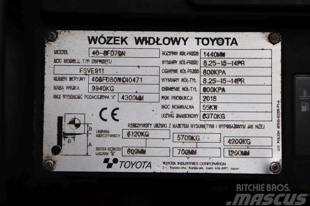 Toyota 40-8FD70N Dízel targoncák