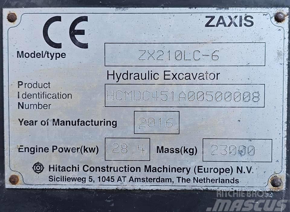 Hitachi ZX 210 LC-6 Lánctalpas kotrók