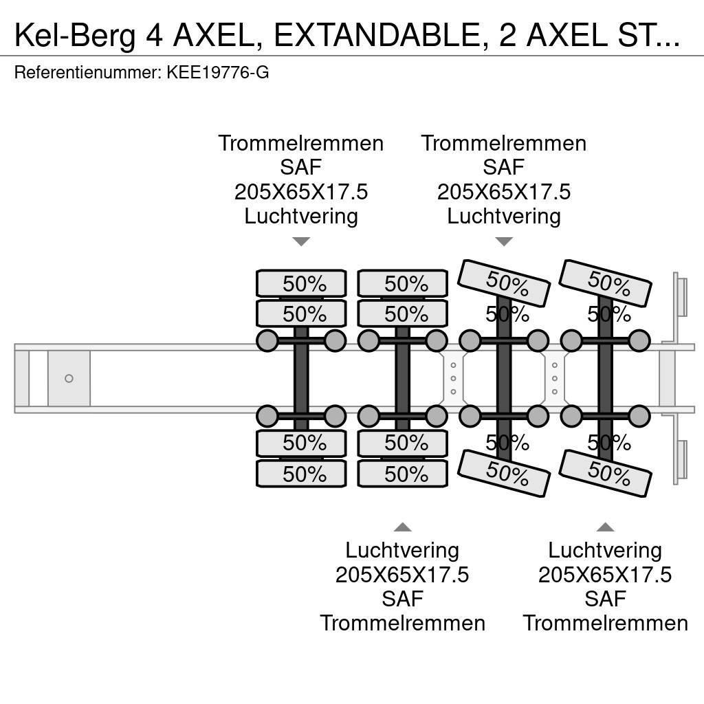 Kel-Berg 4 AXEL, EXTANDABLE, 2 AXEL STEERING Mélybölcsős félpótkocsik