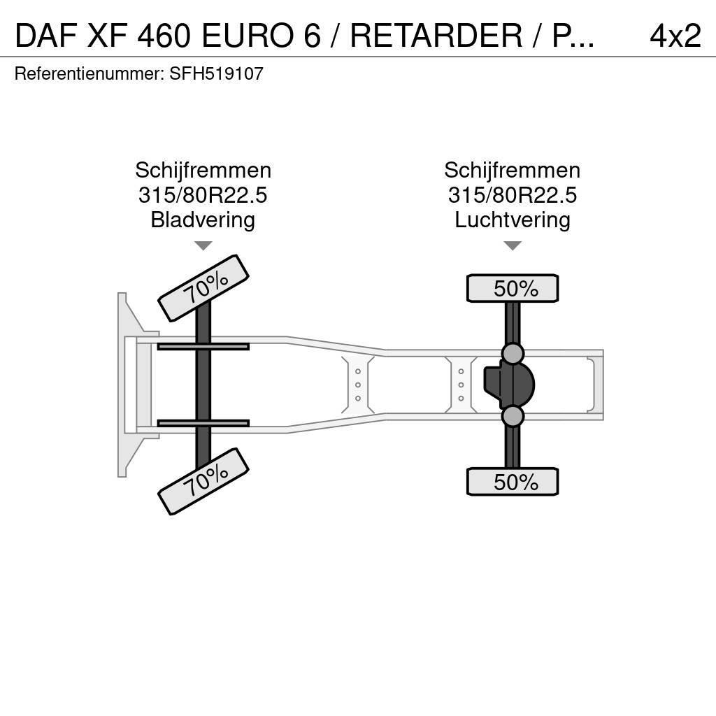 DAF XF 460 EURO 6 / RETARDER / PTO / AIRCO Nyergesvontatók