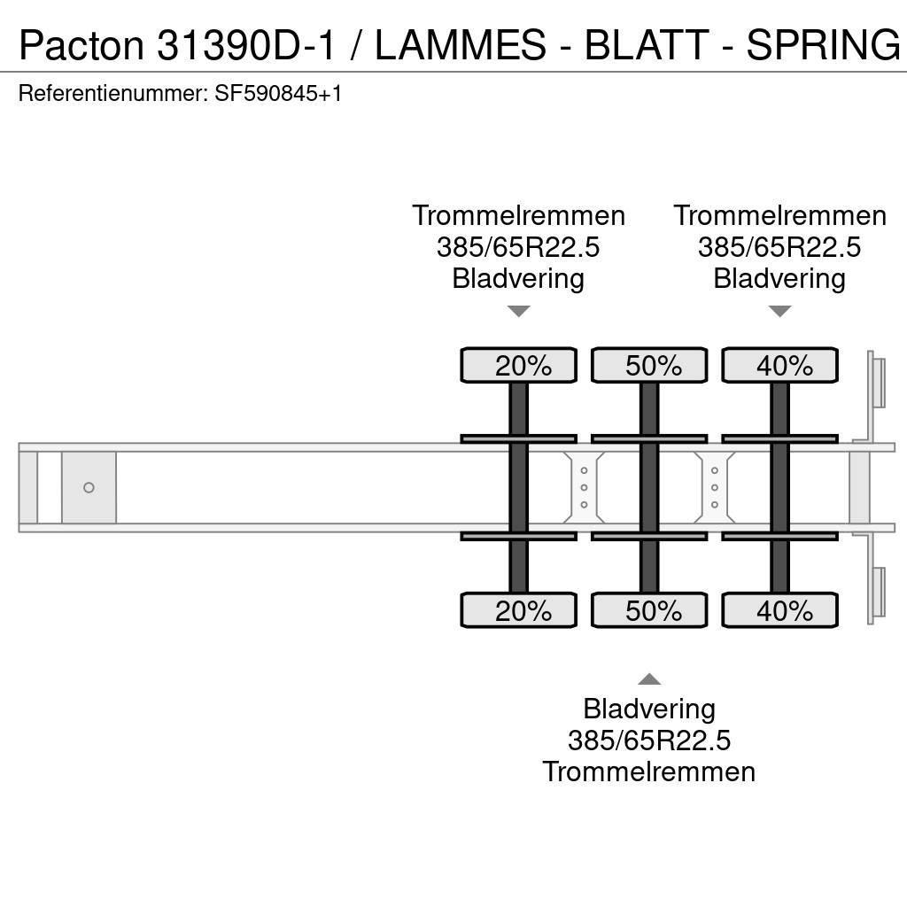 Pacton 31390D-1 / LAMMES - BLATT - SPRING Platós / Ponyvás félpótkocsik