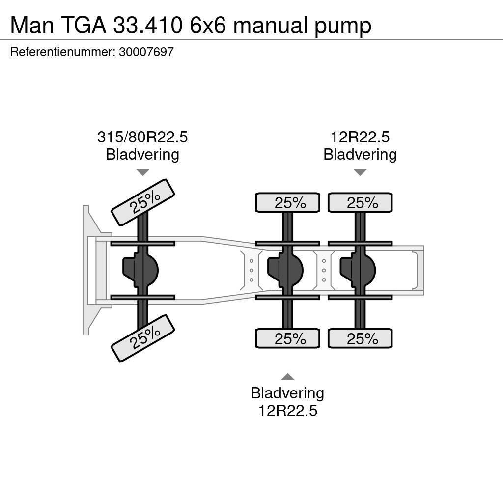 MAN TGA 33.410 6x6 manual pump Nyergesvontatók