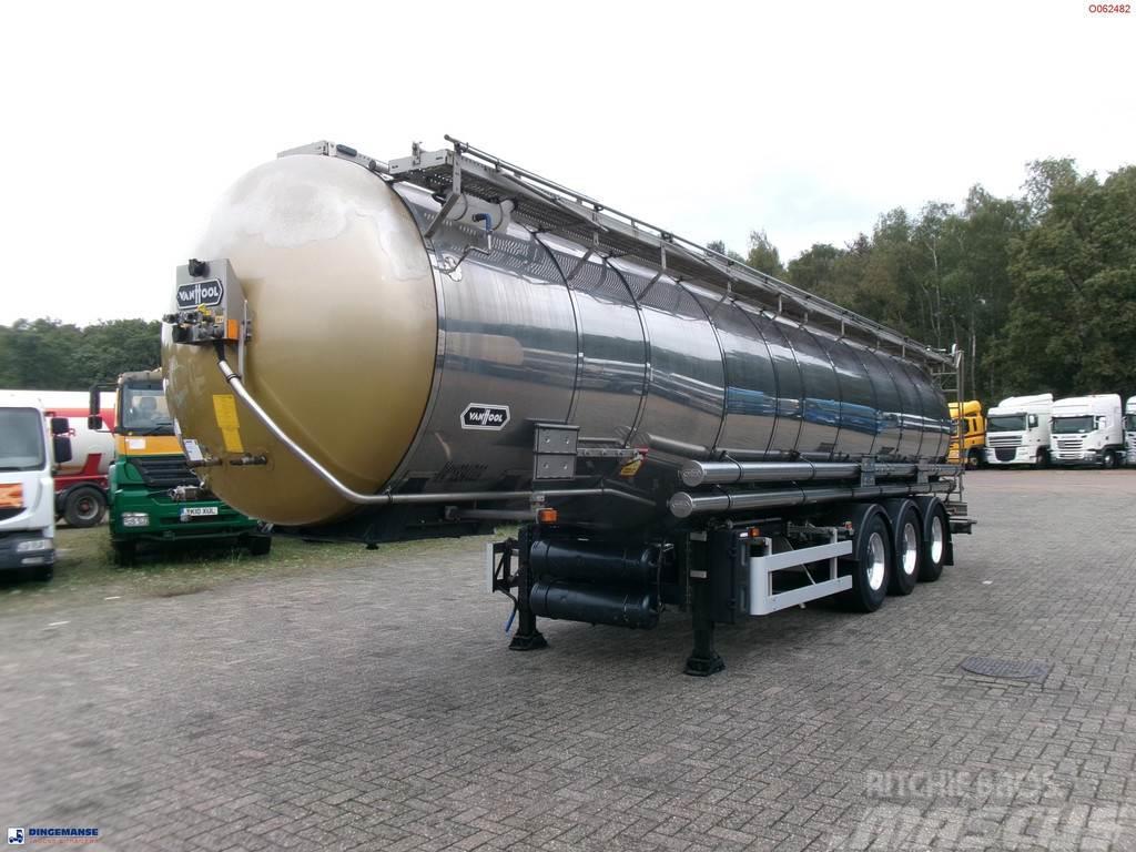 Van Hool Chemical tank inox 33 m3 / 3 comp / ADR 30-03-2024 Tartályos félpótkocsik