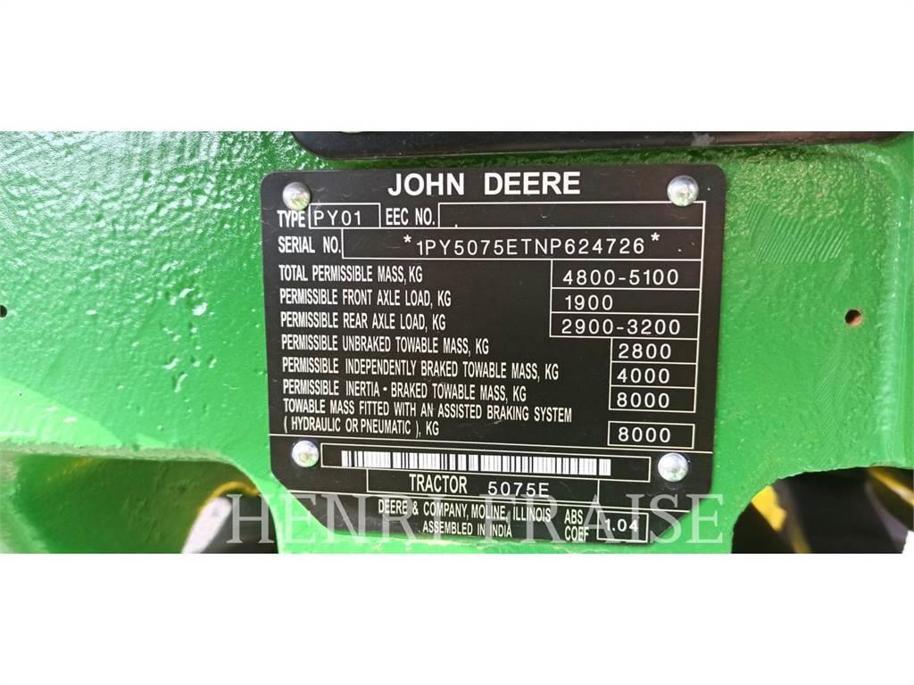 John Deere 5075E Traktorok