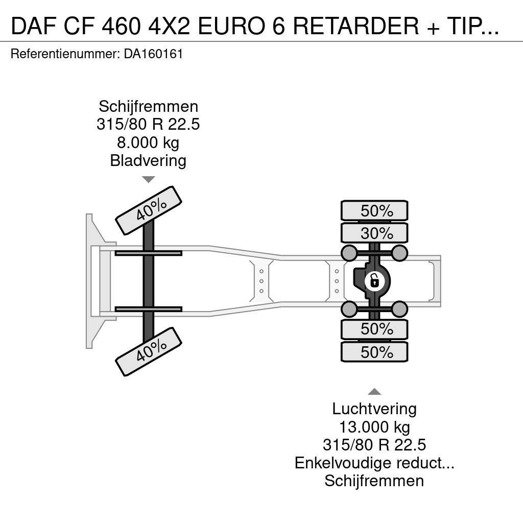 DAF CF 460 4X2 EURO 6 RETARDER + TIPPER HYDRAULIC Nyergesvontatók