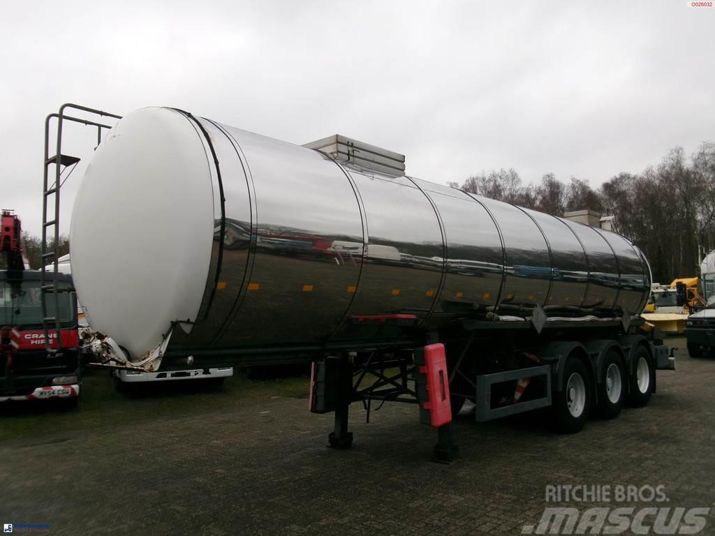 Metalovouga Bitumen / heavy oil tank inox 26.9 m3 / 1 comp Tartályos félpótkocsik