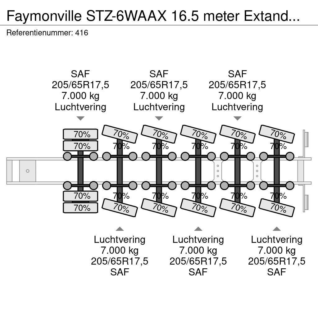 Faymonville STZ-6WAAX 16.5 meter Extandable Powersteering Germ Mélybölcsős félpótkocsik