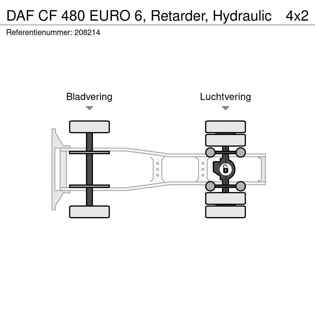 DAF CF 480 EURO 6, Retarder, Hydraulic Nyergesvontatók