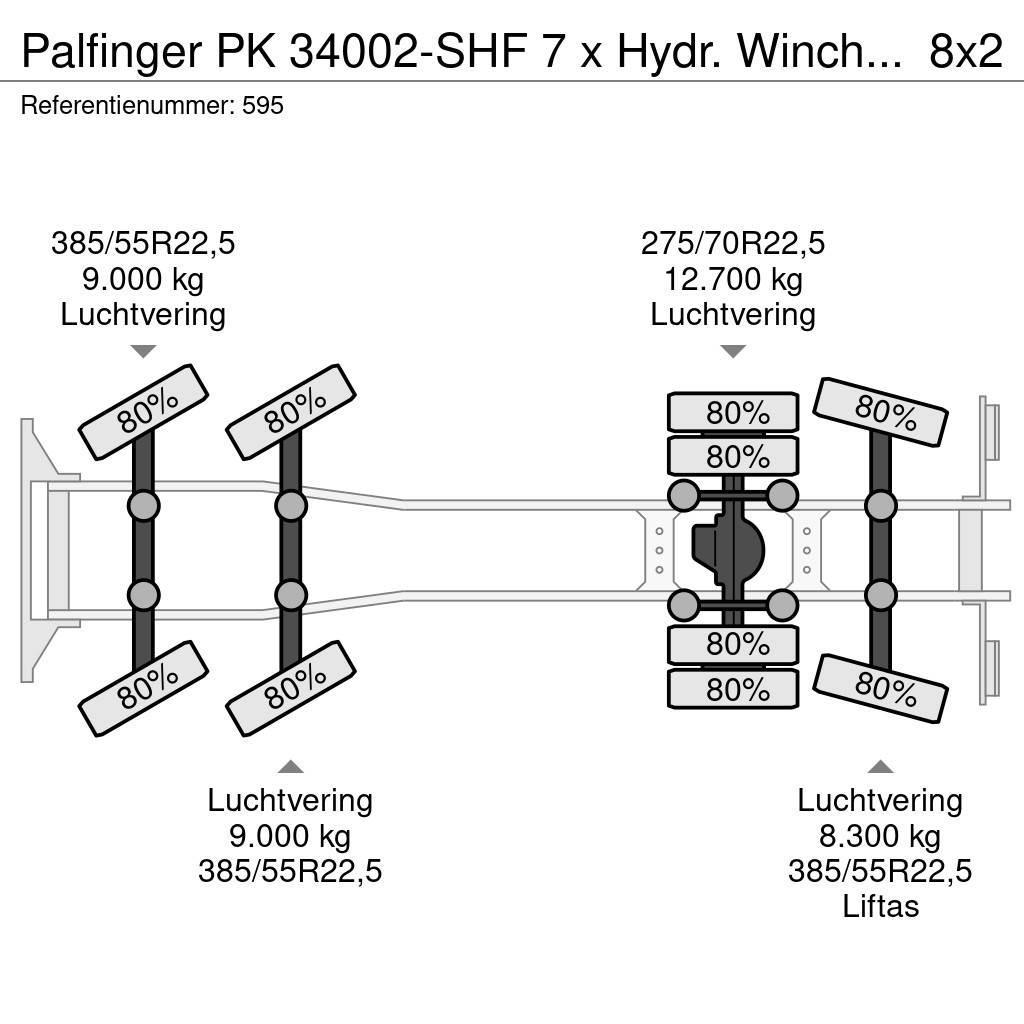 Palfinger PK 34002-SHF  7 x Hydr.  Winch  Scania R580 8x2  E Terepdaruk
