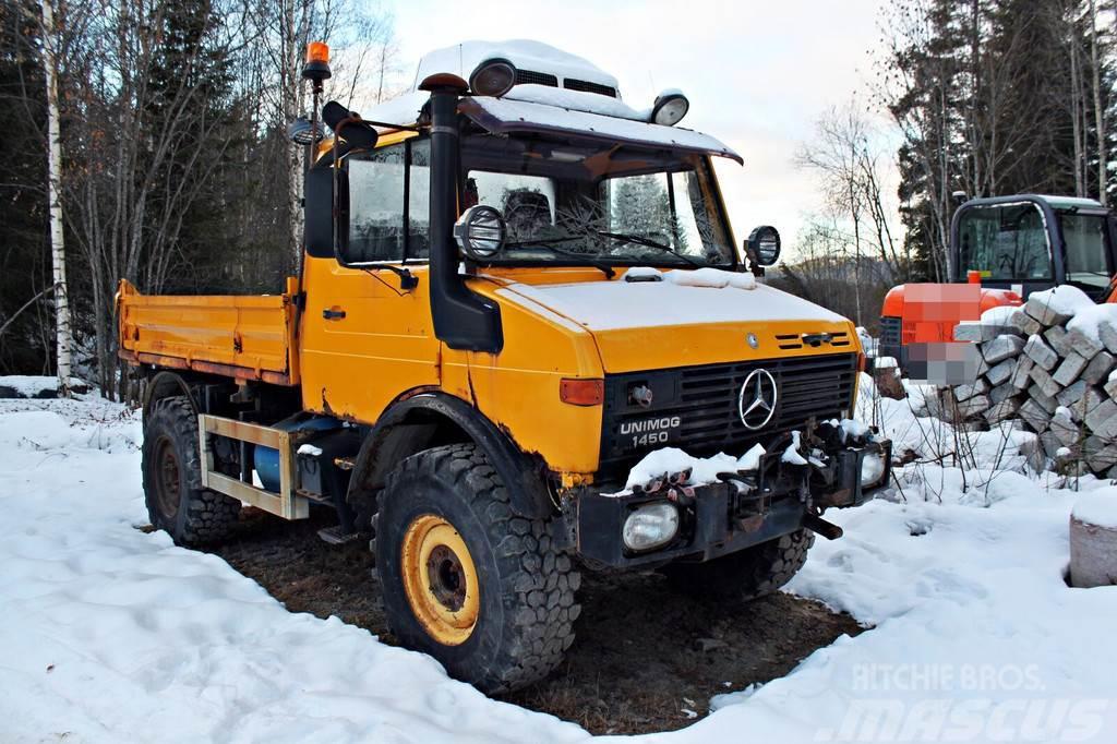 Mercedes-Benz UNIMOG U1450 *4x4 *MANUAL *FULL STEEL *DUMPER *VID Billenő teherautók