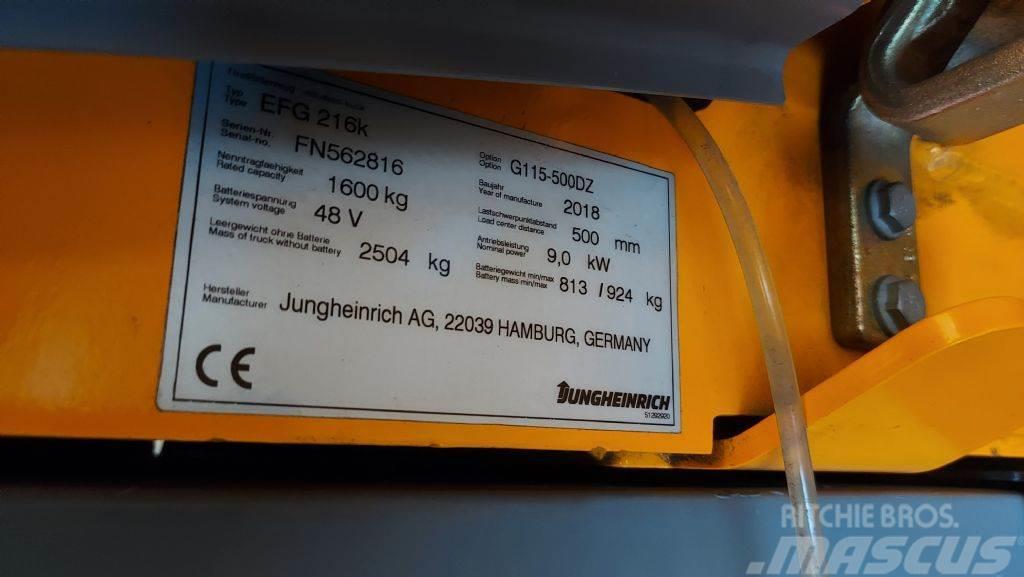 Jungheinrich EFG 216 K // SS // ZV // Duplex // HH 5000mm Elektromos targoncák