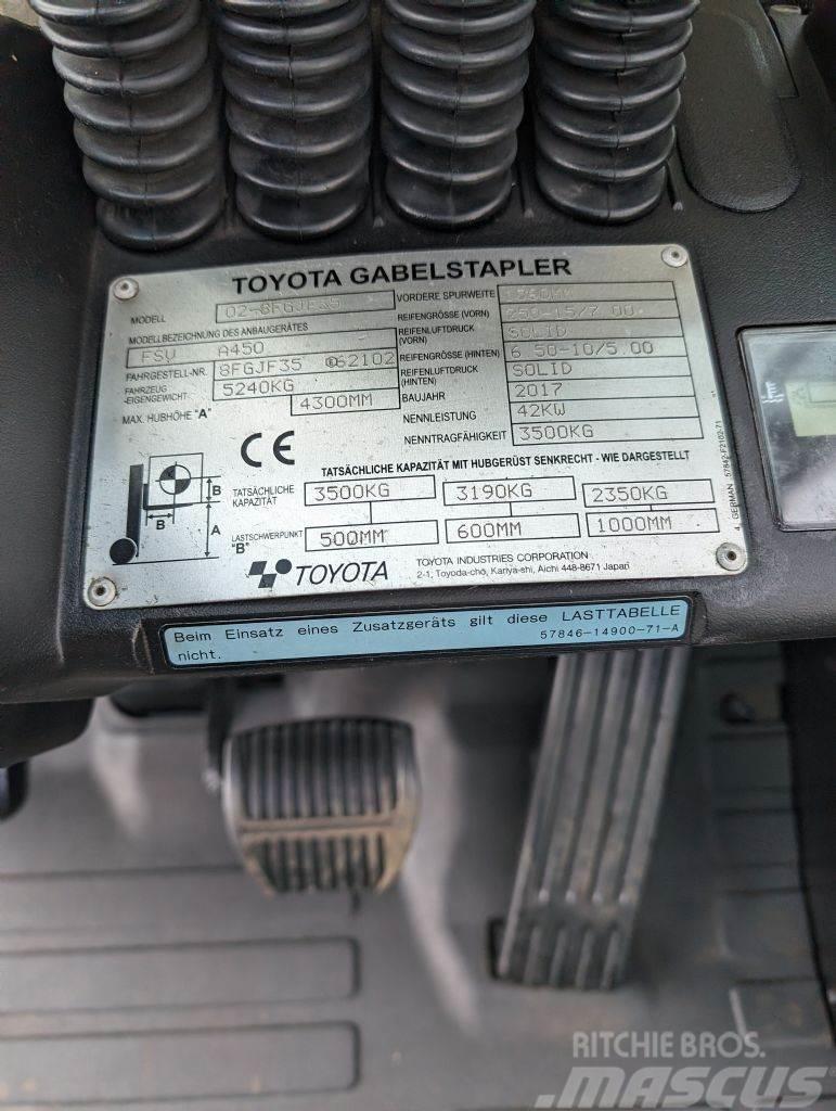 Toyota 8FGJF35 // Triplex // containerfähig Gázüzemű targoncák