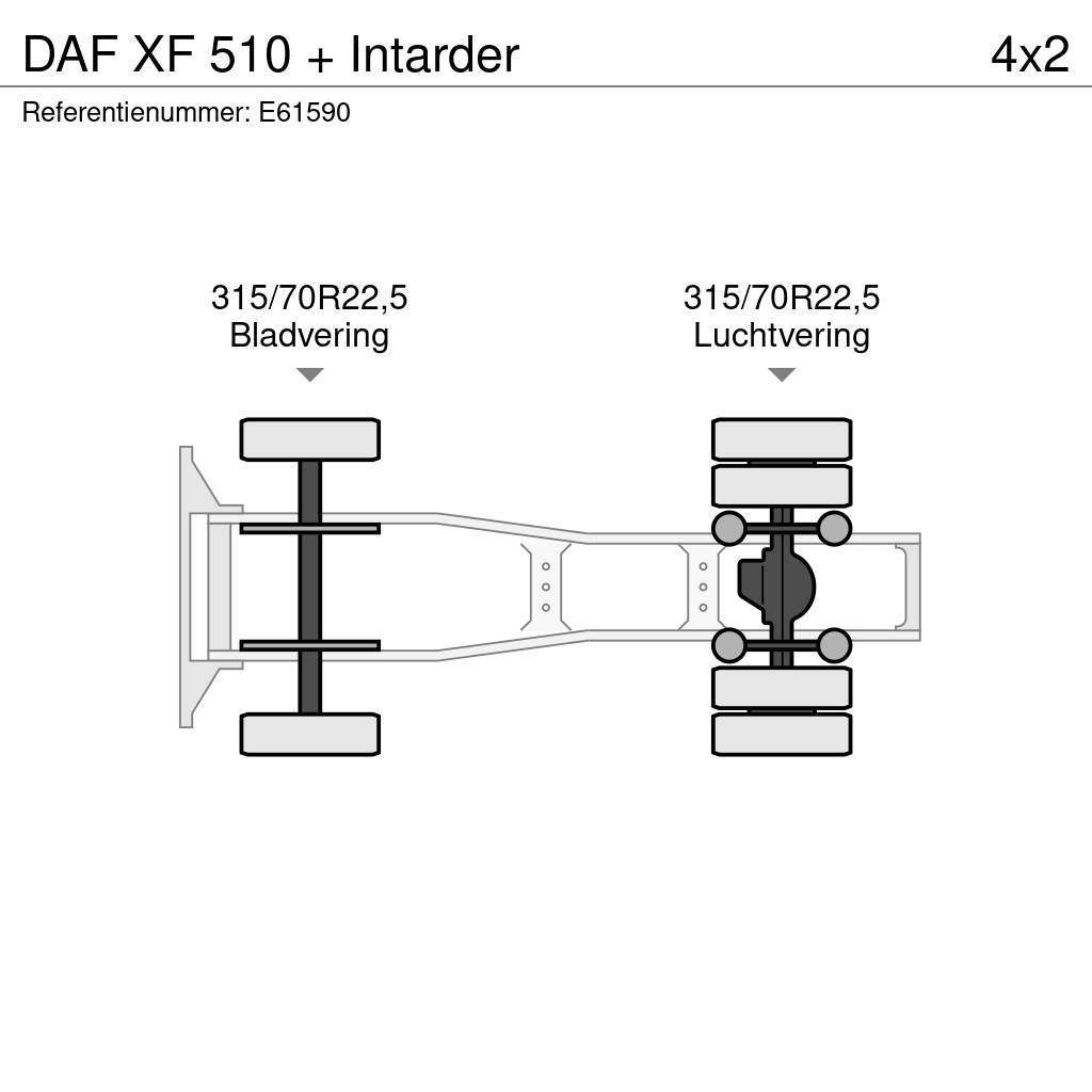 DAF XF 510 + Intarder Nyergesvontatók