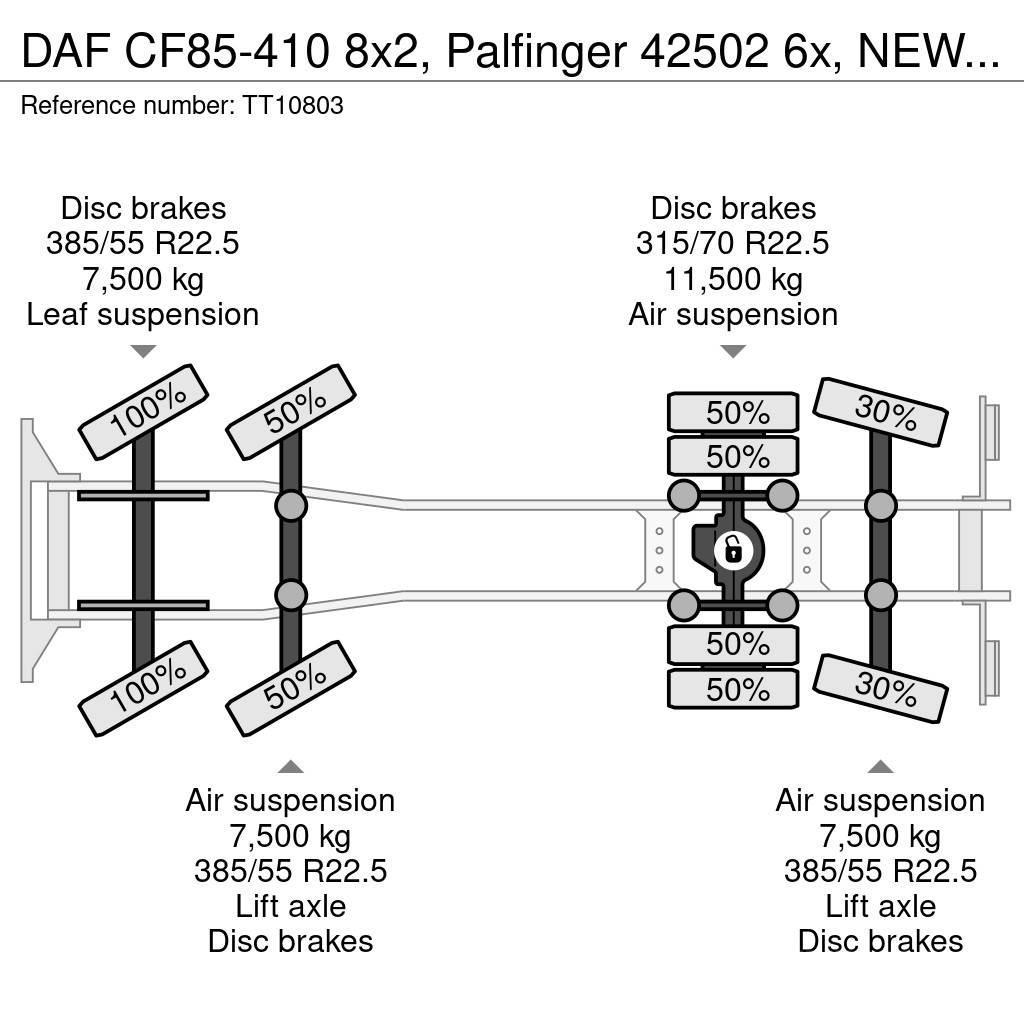 DAF CF85-410 8x2, Palfinger 42502 6x, NEW Engine Terepdaruk