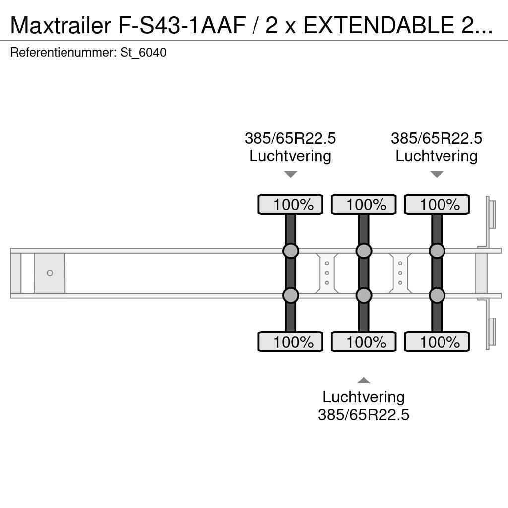 MAX Trailer F-S43-1AAF / 2 x EXTENDABLE 29.3 mtr / TE KOOP - T Egyéb - félpótkocsik