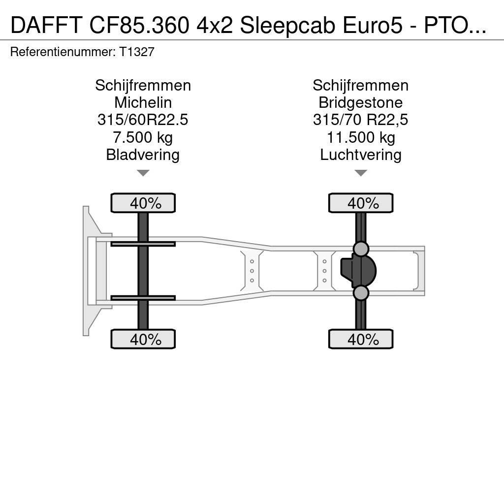 DAF FT CF85.360 4x2 Sleepcab Euro5 - PTO Prep - 3-Spaa Nyergesvontatók