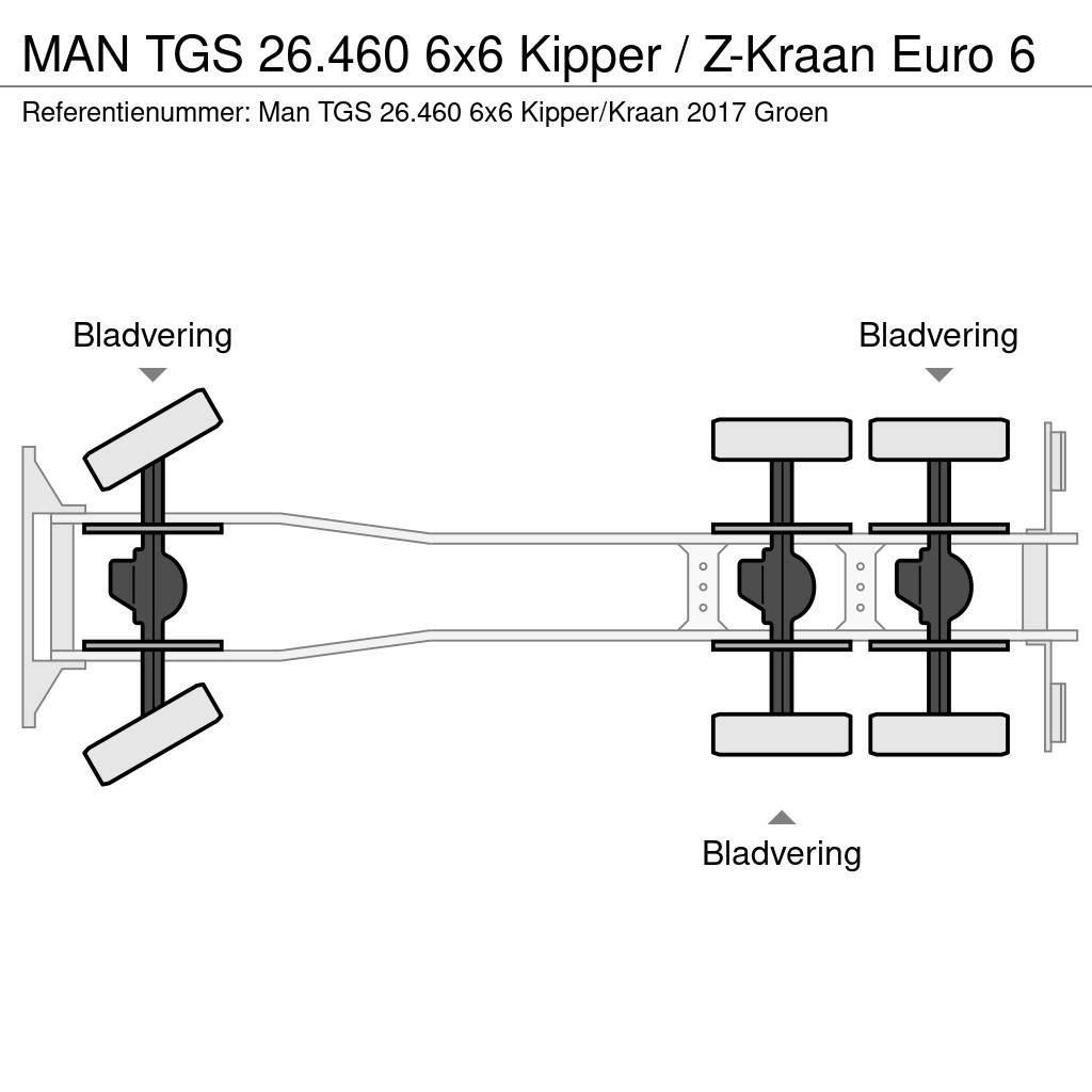 MAN TGS 26.460 6x6 Kipper / Z-Kraan Euro 6 Billenő teherautók