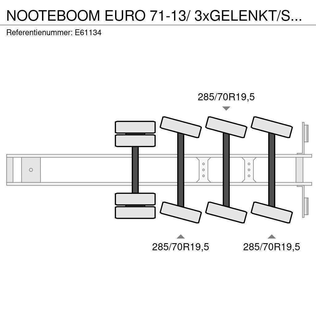 Nooteboom EURO 71-13/ 3xGELENKT/STEERING/DIR. Mélybölcsős félpótkocsik