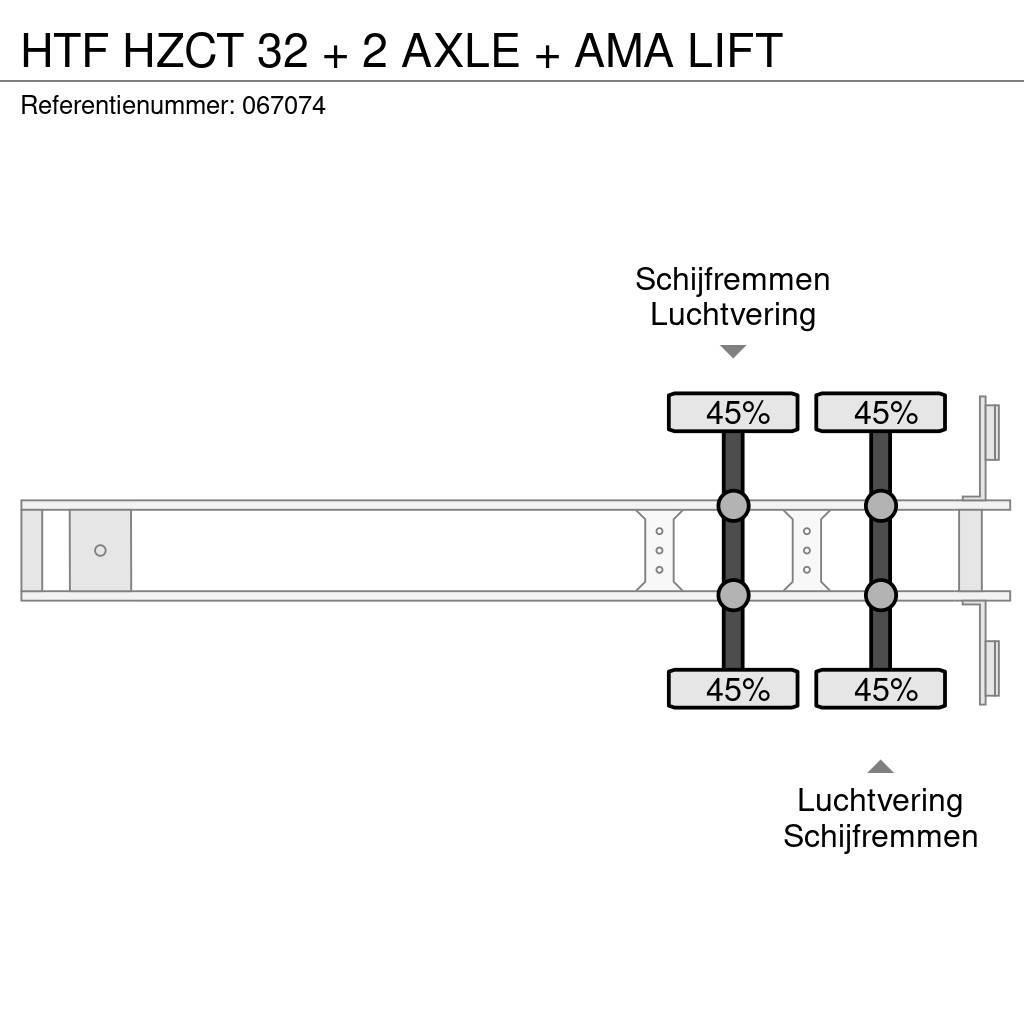 HTF HZCT 32 + 2 AXLE + AMA LIFT Dobozos félpótkocsik