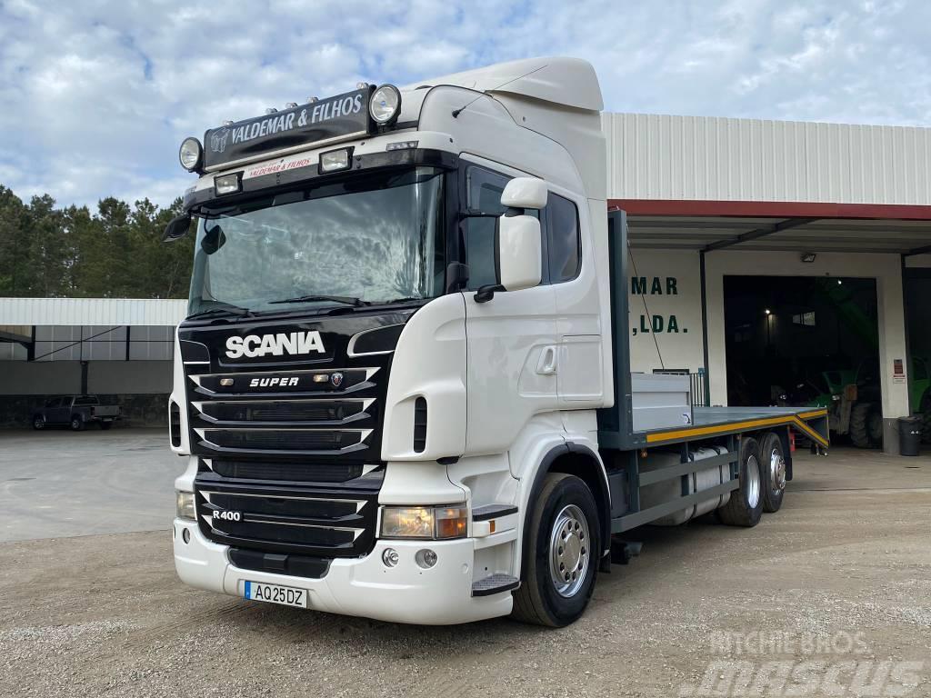 Scania R 400 erdészeti gépszállító teherautók