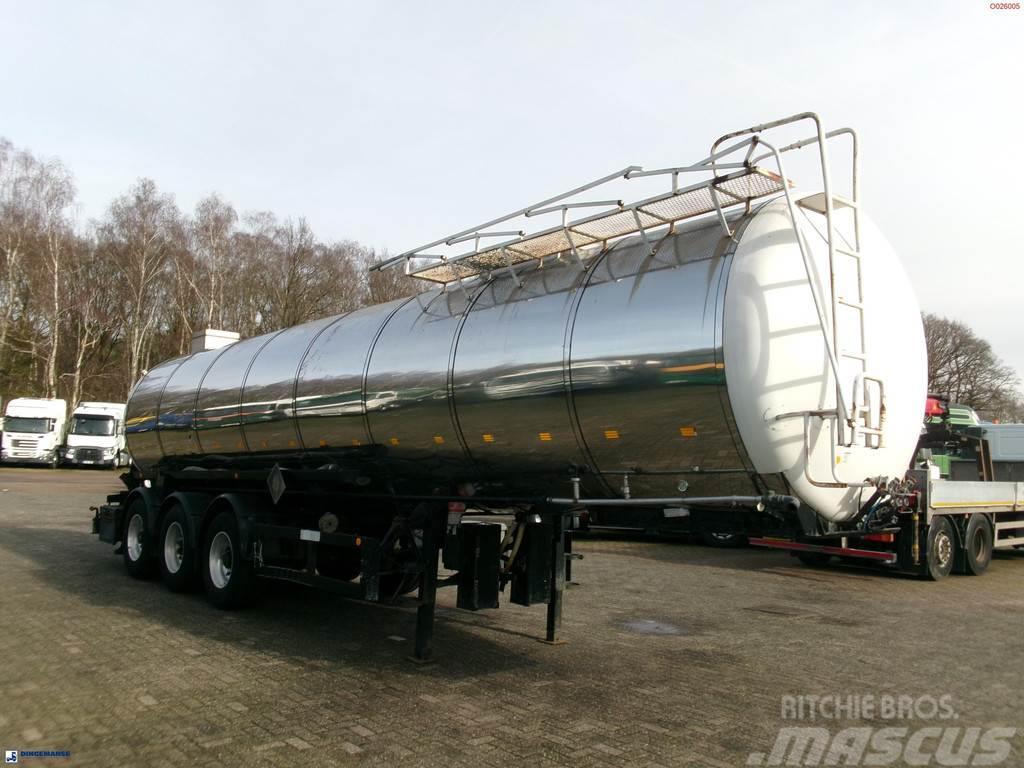 Metalovouga Bitumen / heavy oil tank inox 29 m3 / 1 comp Tartályos félpótkocsik